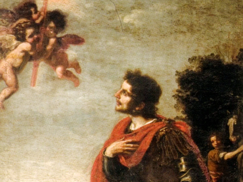 1592-Jacopo Vignali - Apparizione della Croce a Costantino